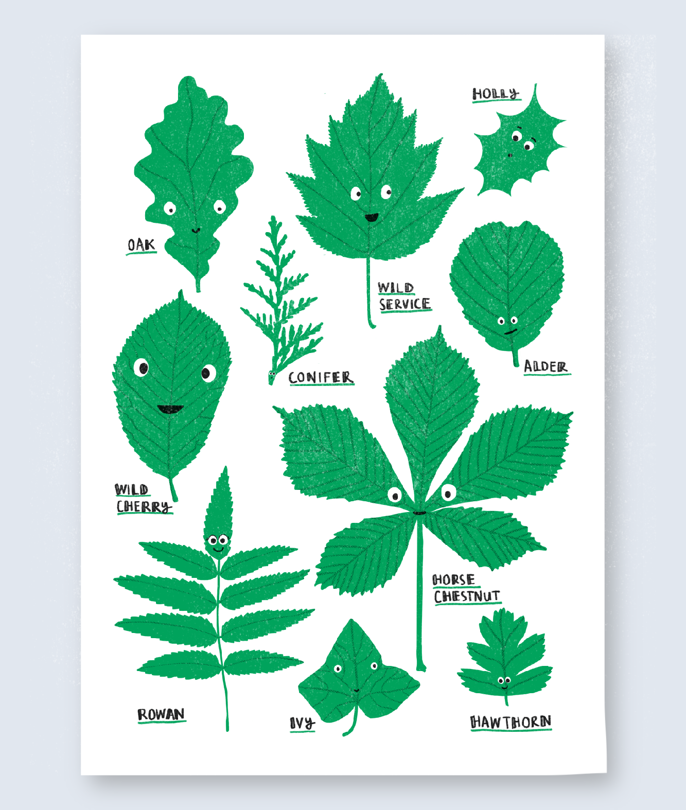 ‘Leafy II’ A3 Risograph Print