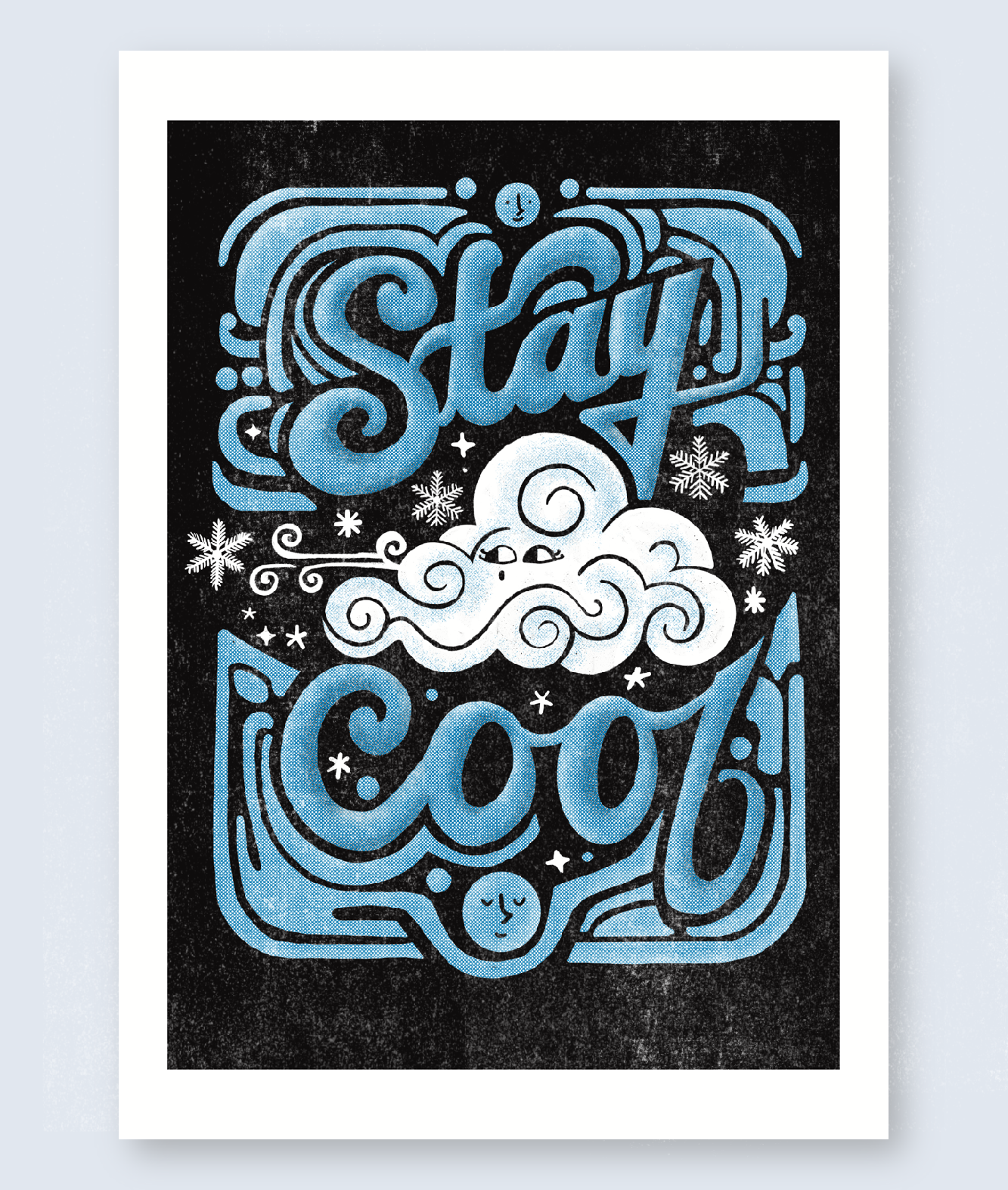 ‘Stay Cool’ A3 Risograph Print