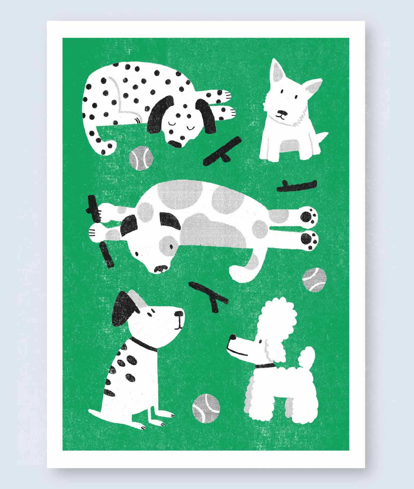 ‘At The Park’ A3 Risograph Print