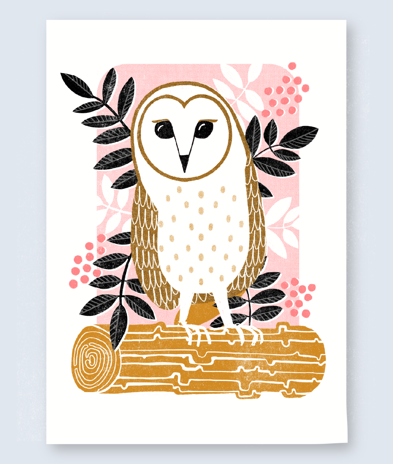 ‘Edith Owl’s’ A3 Risograph Print