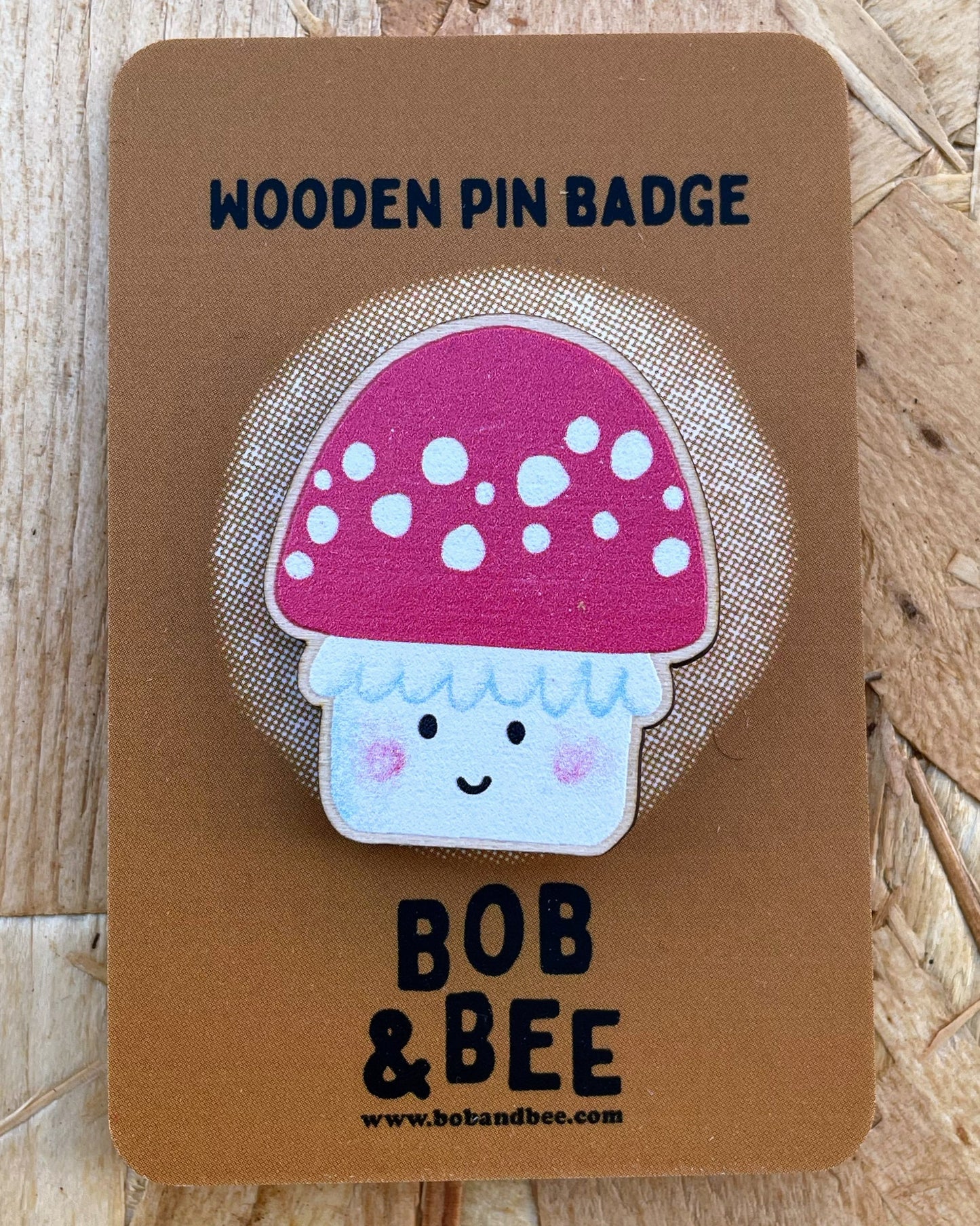Fly Agaric Wooden Pin Badge