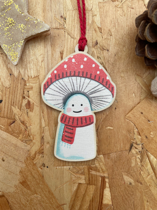 Mushroom Wooden Decoration