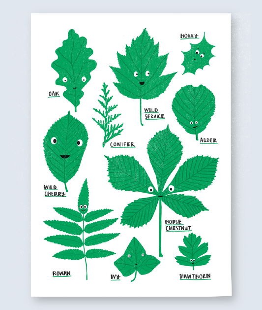 ‘Leafy II’ A3 Risograph Print