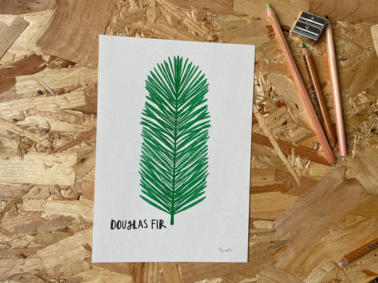 'Douglas Fir' A5 Risograph Print