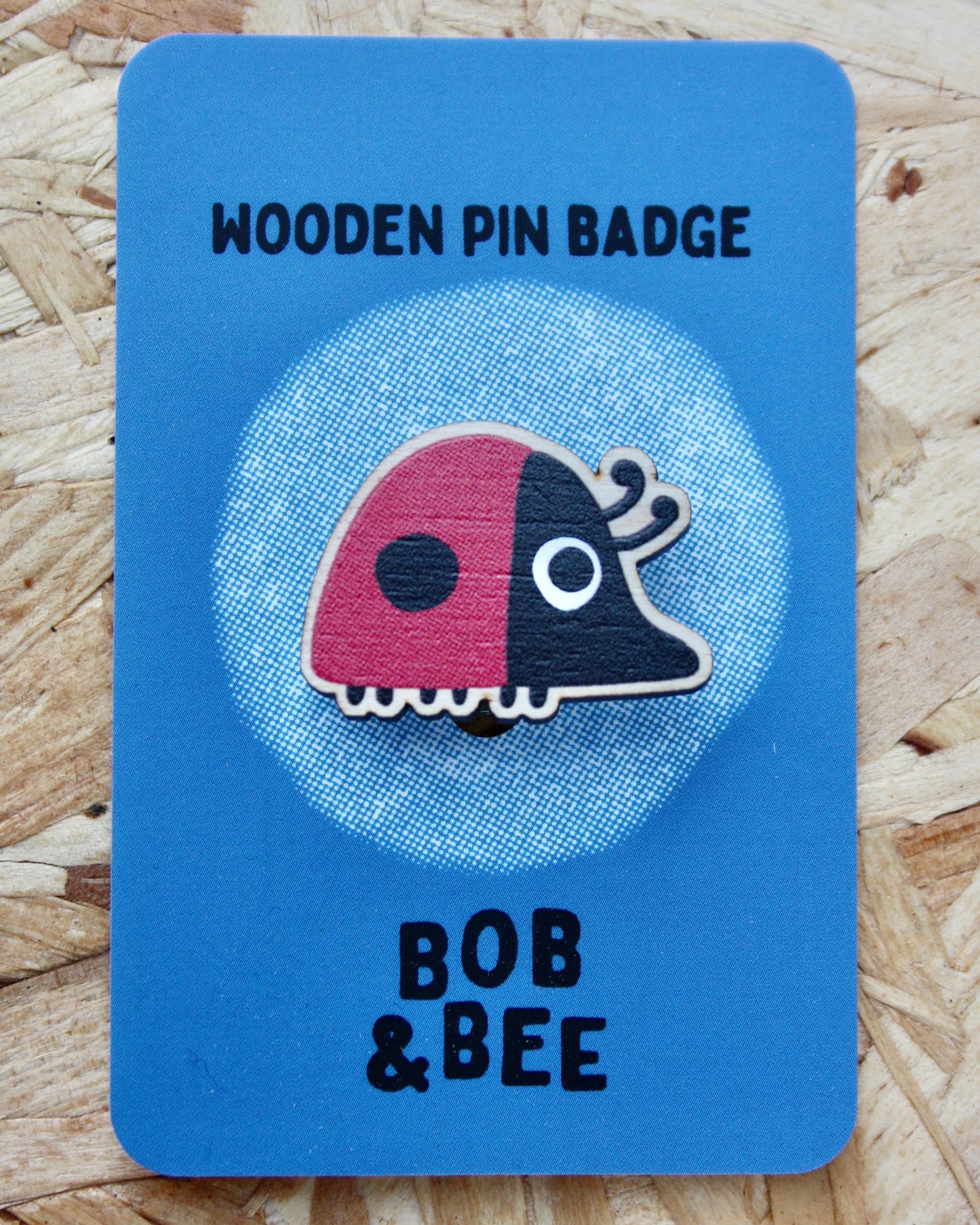 Ladybird Wooden Pin Badge