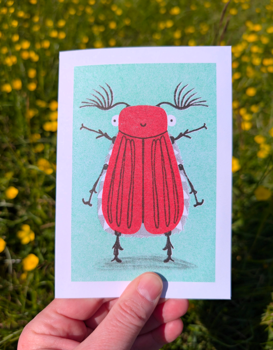 Cockchafer Beetle Greetings Card