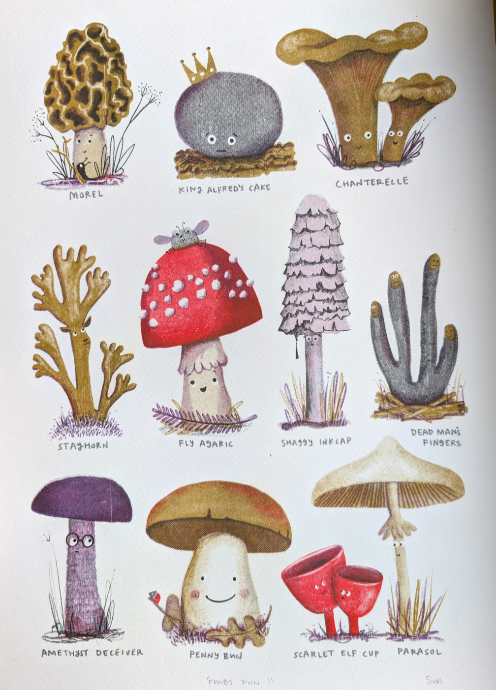 'Fungi i' A3 Risograph Print
